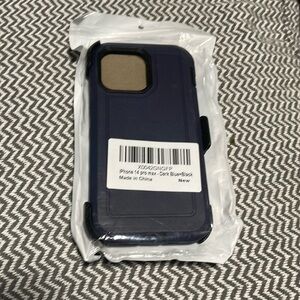 iPhone 14 Pro Max, dark blue and black phone case